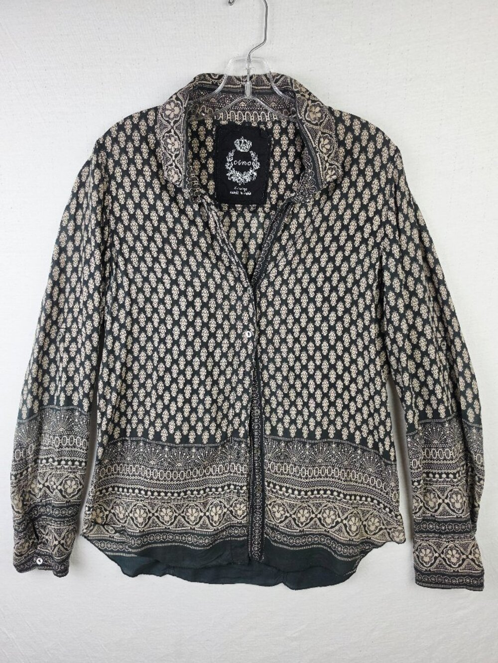 CINO Shirt Button-Up Viscose Lightweight Boho Print Ethnic size XL